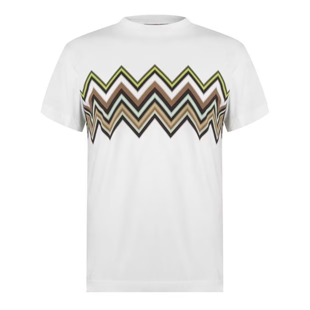 Missoni Printed Zig Zag T shirt White Missoni