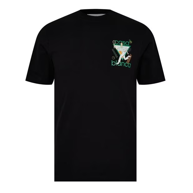 Casablanca Casa Le Jeu Print T Shirt Black Casablanca
