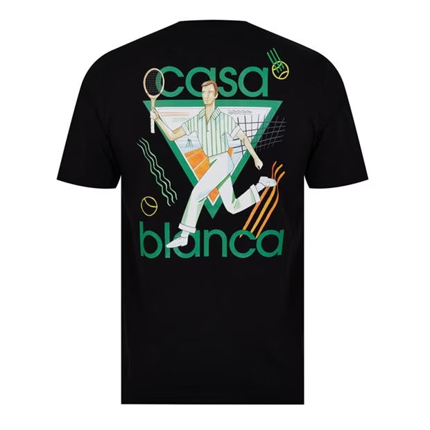 Casablanca Casa Le Jeu Print T Shirt Black Casablanca