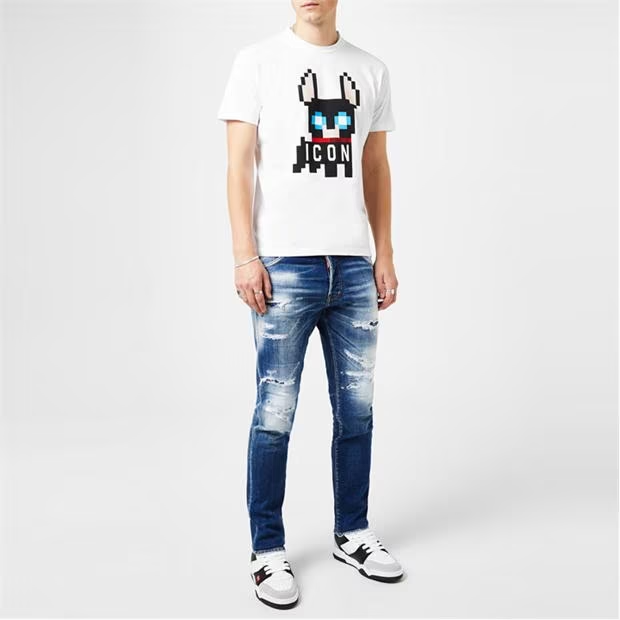 DSquared2 Icon Outline T-Shirt White Dsquared2