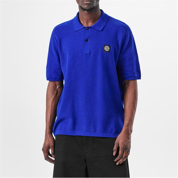Stone Island Knit Compass Polo Bluette
