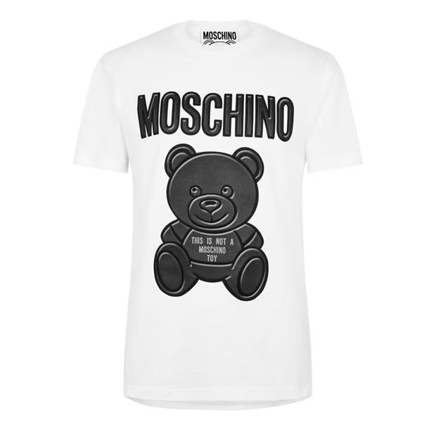 Moschino Teddy Logo T Shirt White Moschino