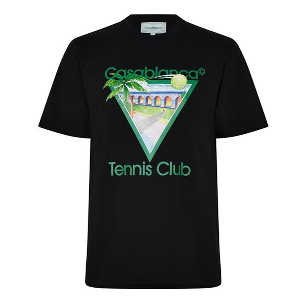 Casablanca New Tennis T Shirt Black Casablanca