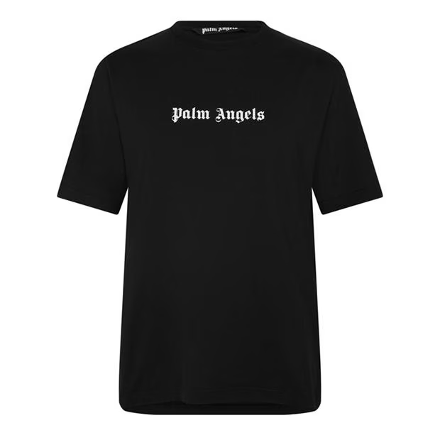 Palm Angels Logo T Shirt Black Palm Angels
