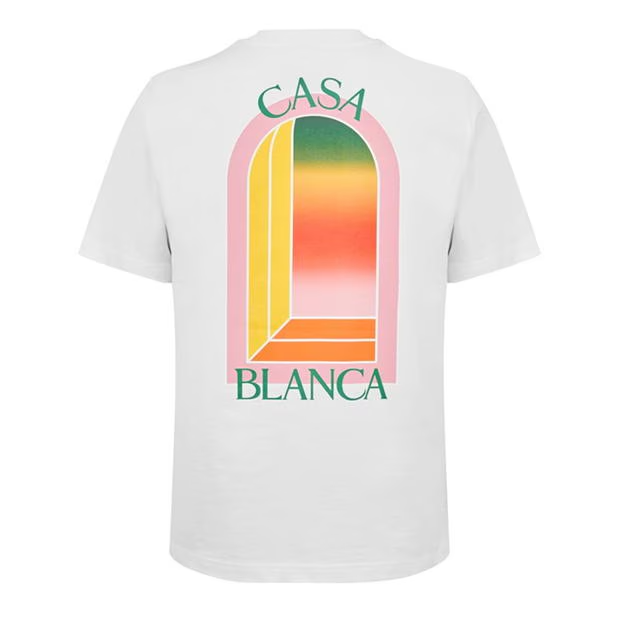 Casablanca Mirror T Shirt White/Pink Casablanca