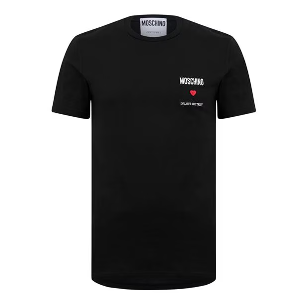 Moschino Love Logo T Shirt Black Moschino