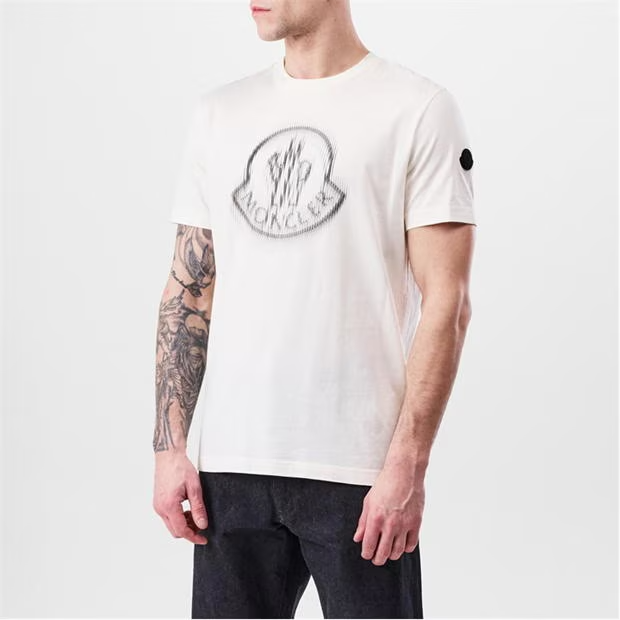 Moncler. Pixel Logo T shirt White