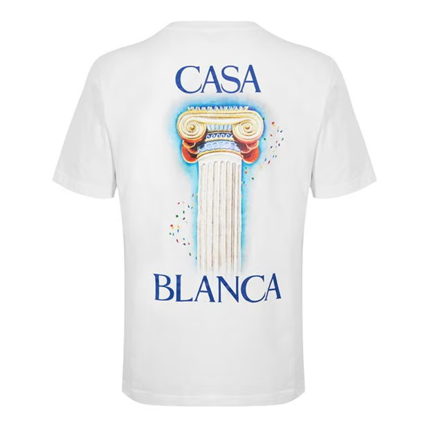 CASABLANCA La Colomne Printed T-Shirt White