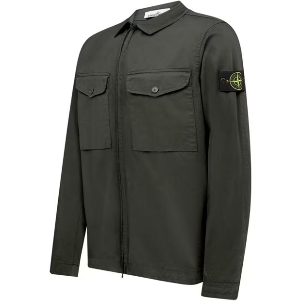 Stone Island Stretch Overshirt Muschio Stone Island
