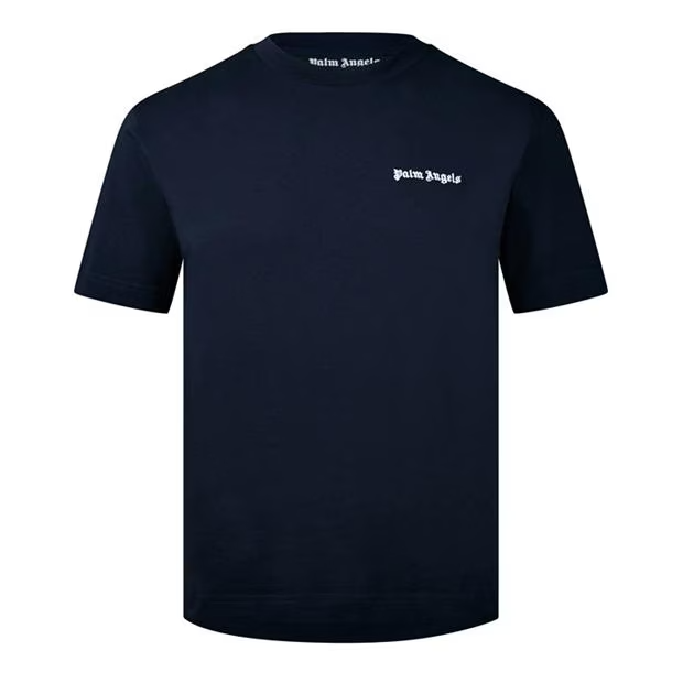 Palm Angels Logo T Shirt Navy Palm Angels