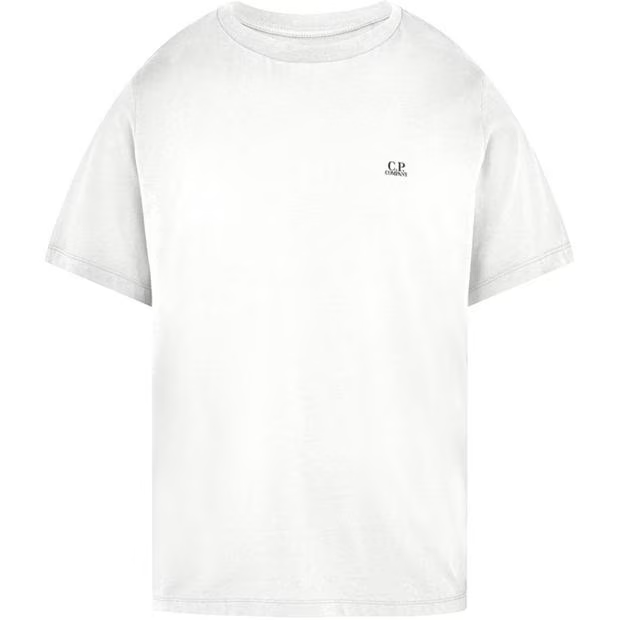 CP Company Chest Logo T Shirt White CP Company