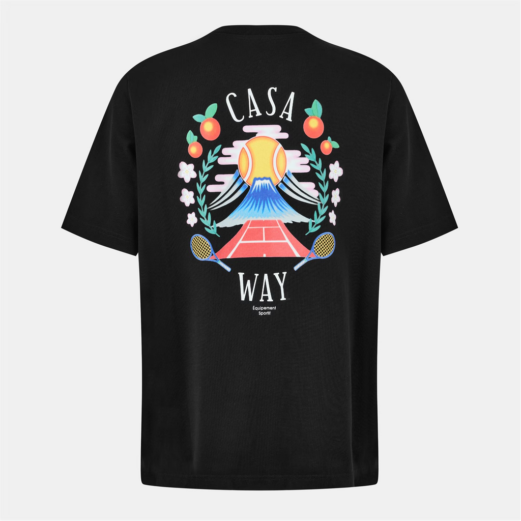 CASABLANCA Casa Way Mountain T-Shirt Black