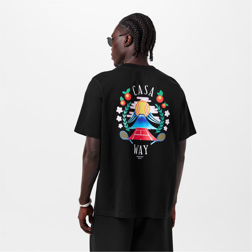 CASABLANCA Casa Way Mountain T-Shirt Black