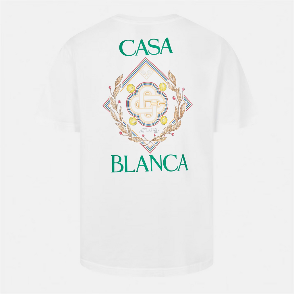 CASABLANCA Championship Diamond T-Shirt White