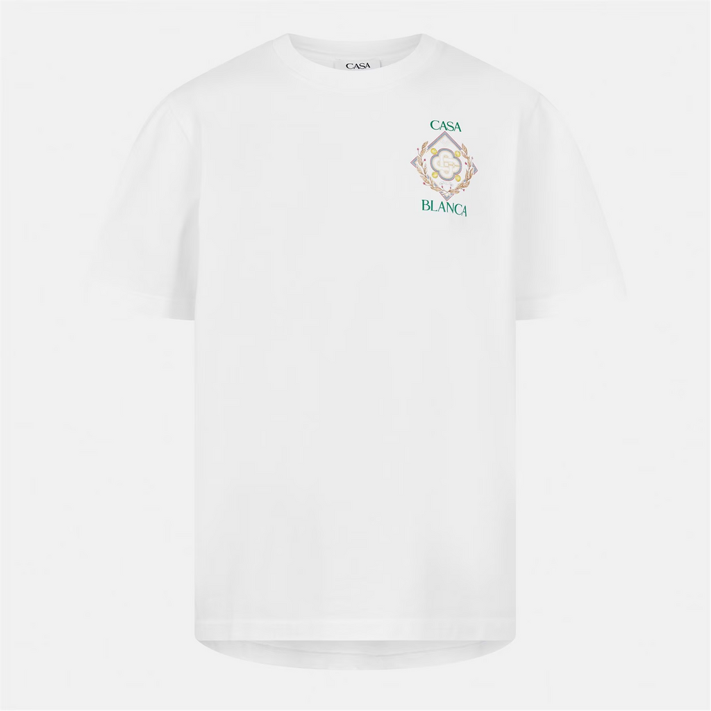 CASABLANCA Championship Diamond T-Shirt White