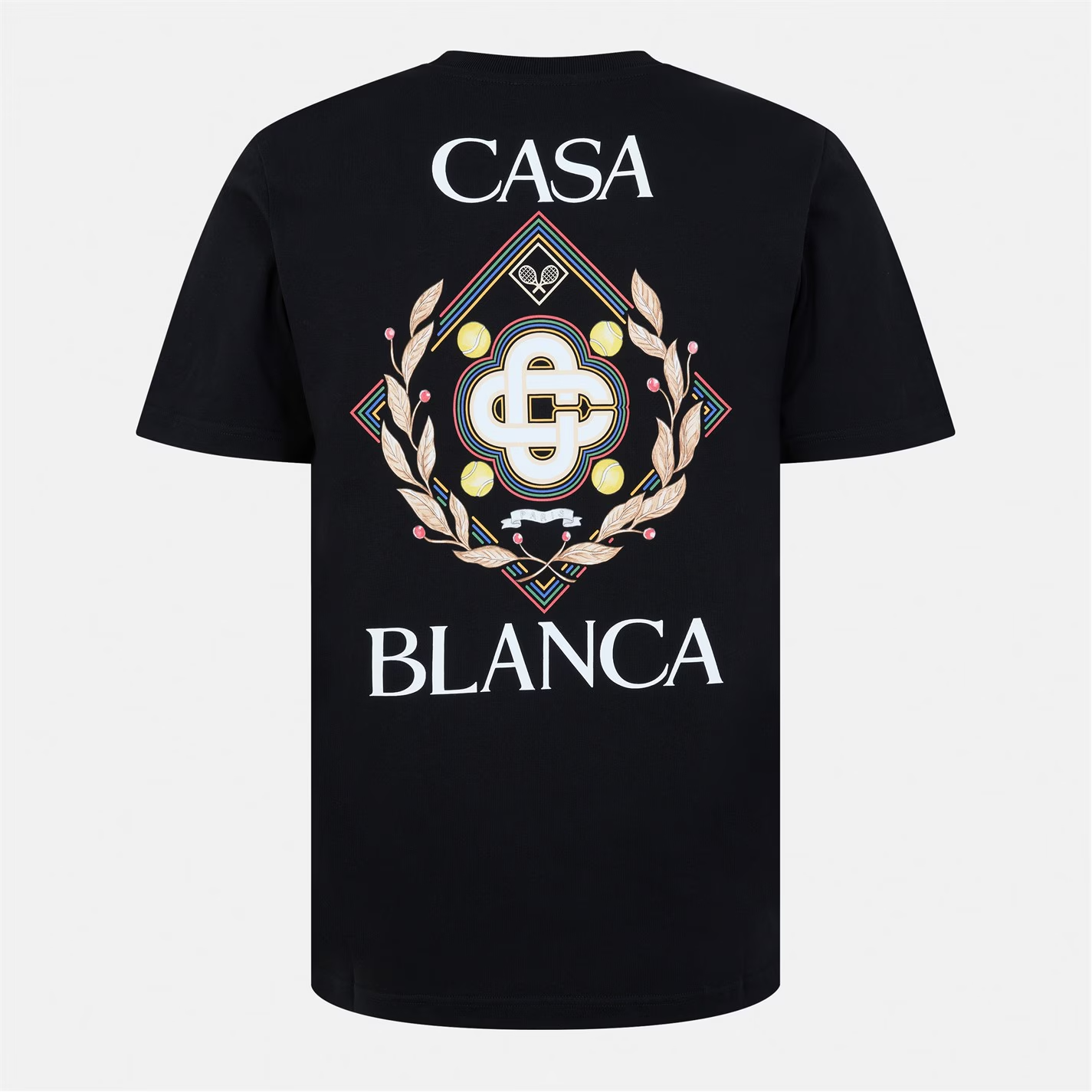 CASABLANCA Championship Diamond T-Shirt Black