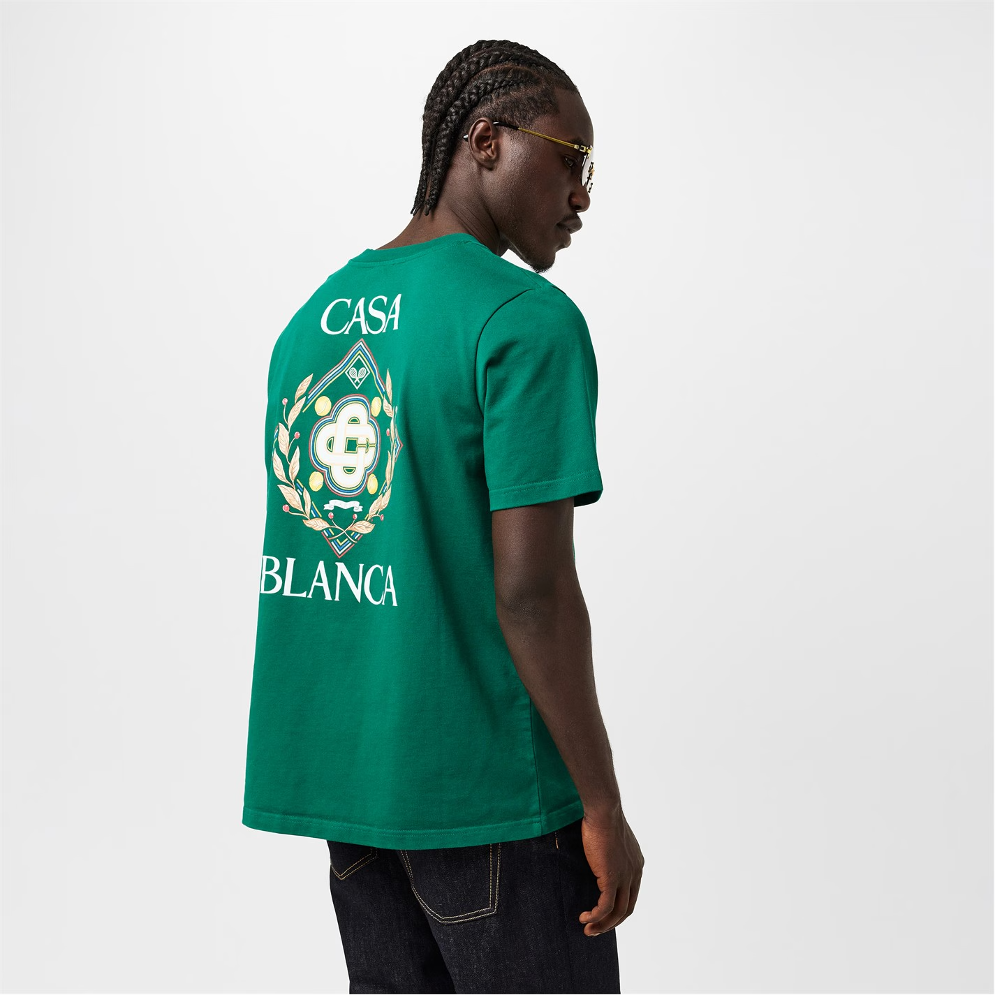 CASABLANCA Championship Diamond T-Shirt Green