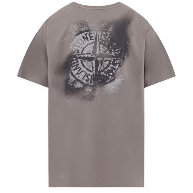 Stone Island Camo Print T Shirt Tortora Stone Island