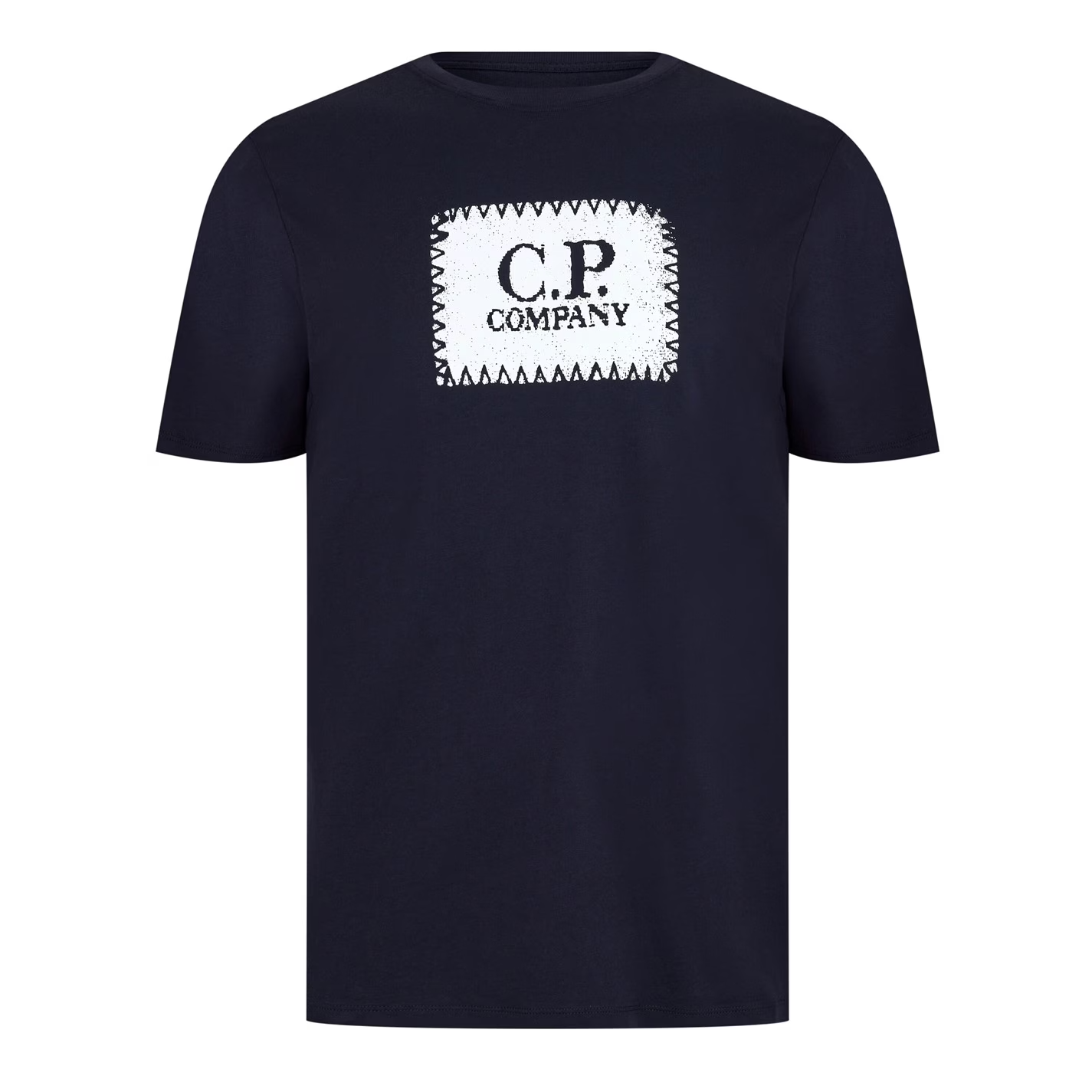 CP Company Block Logo T Shirt Navy