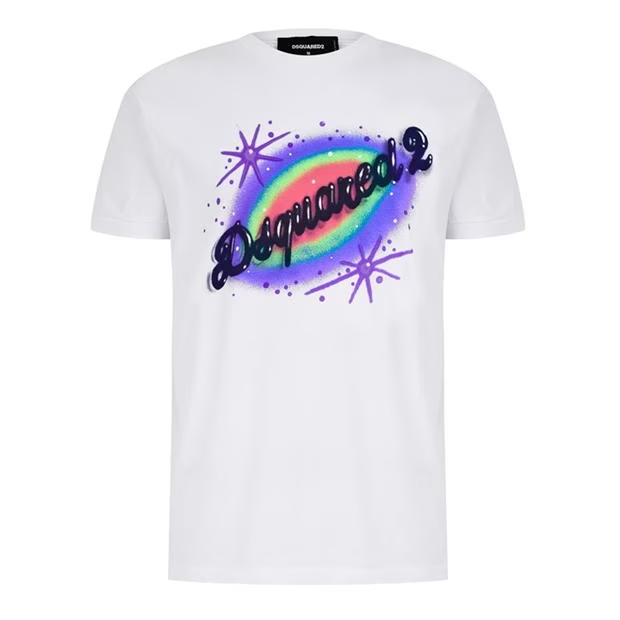 DSquared2 Shine Print T-Shirt White Dsquared2