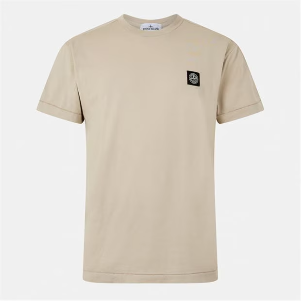Stone Island Patch T Shirt Beige