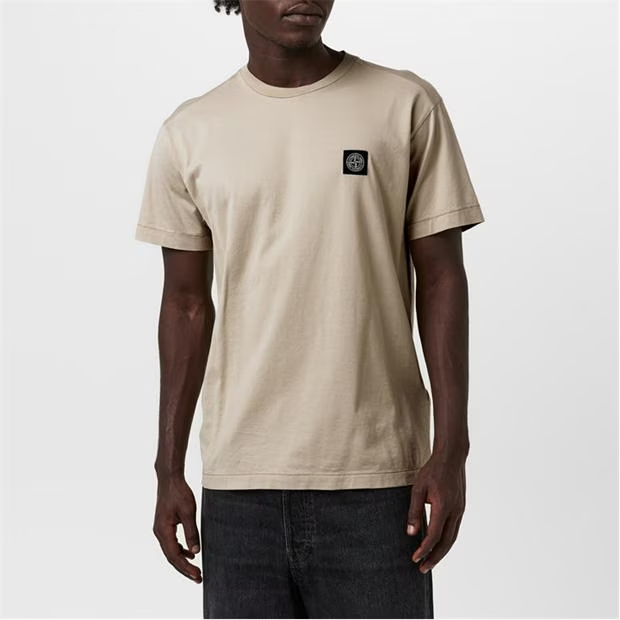Stone Island Patch T Shirt Beige