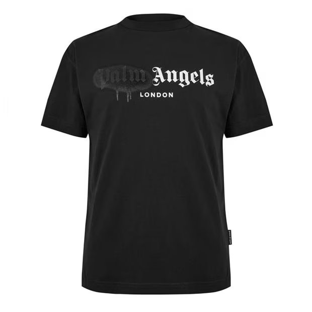 Palm Angels London Sprayed T Shirt Black