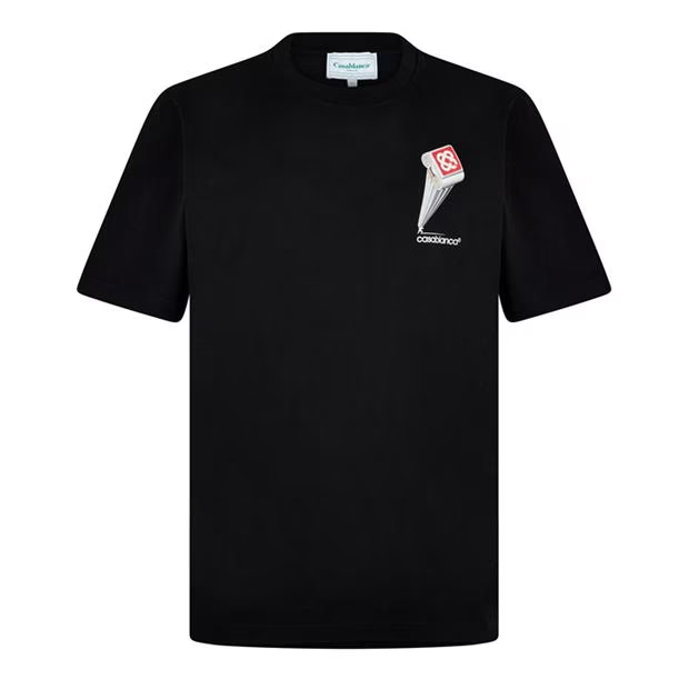 Casablanca Casa Column T Shirt Black Casablanca
