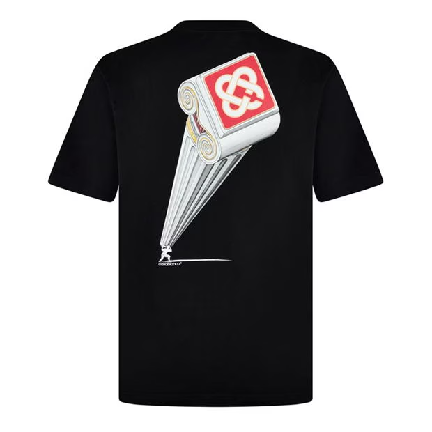 Casablanca Casa Column T Shirt Black Casablanca