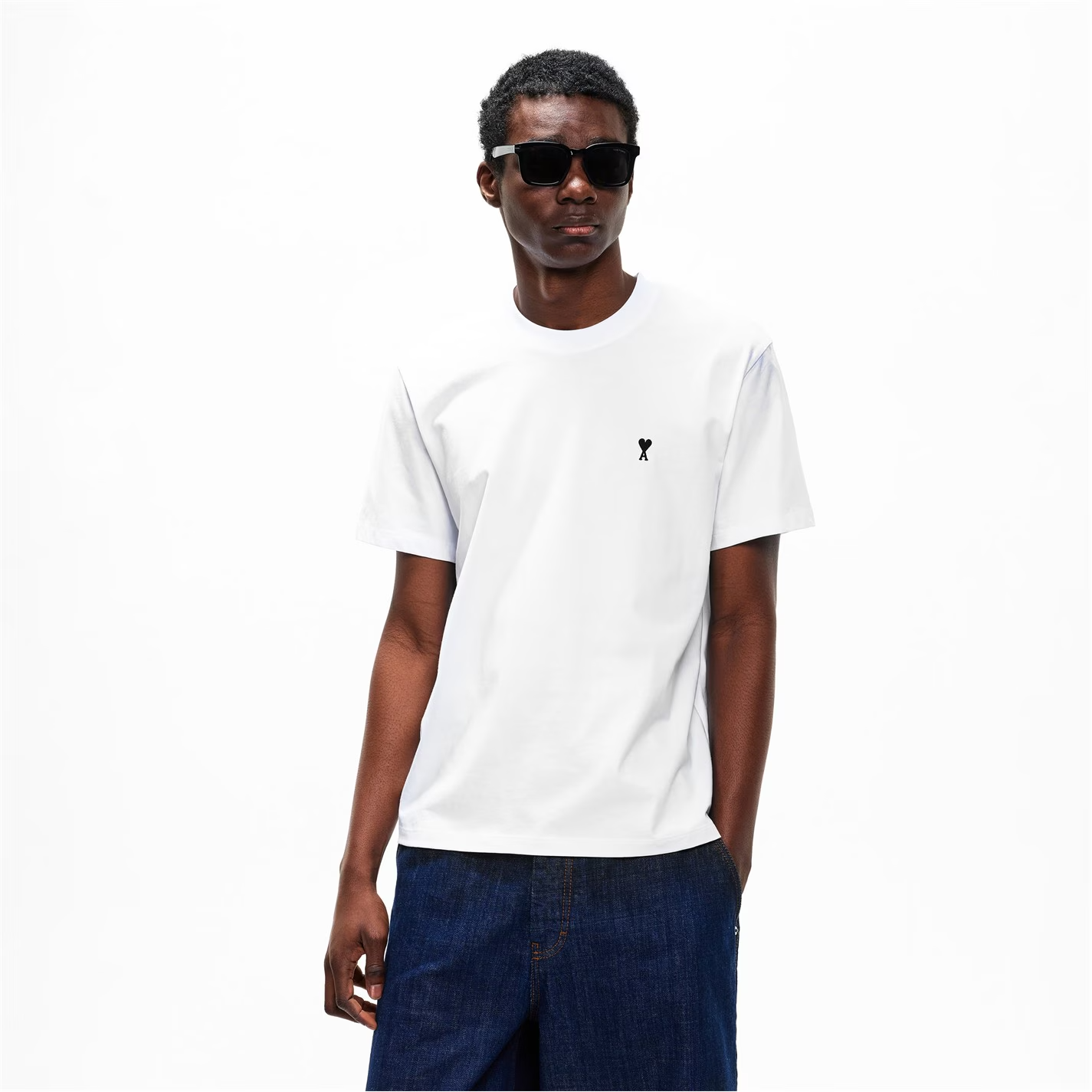 Ami Paris 'Ami De Coeur' Black Heart T-Shirt White