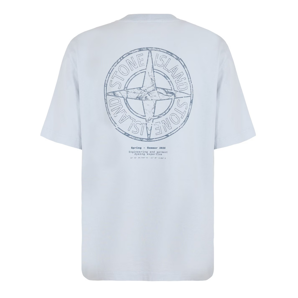 STONE ISLAND Stone Print T-Shirt Sky Blue
