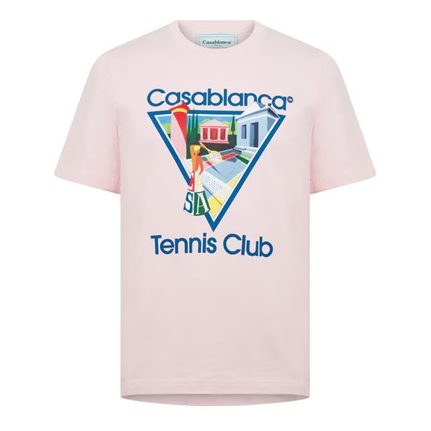 Casablanca Tennis Club La Joueuse T Shirt Pink Casablanca