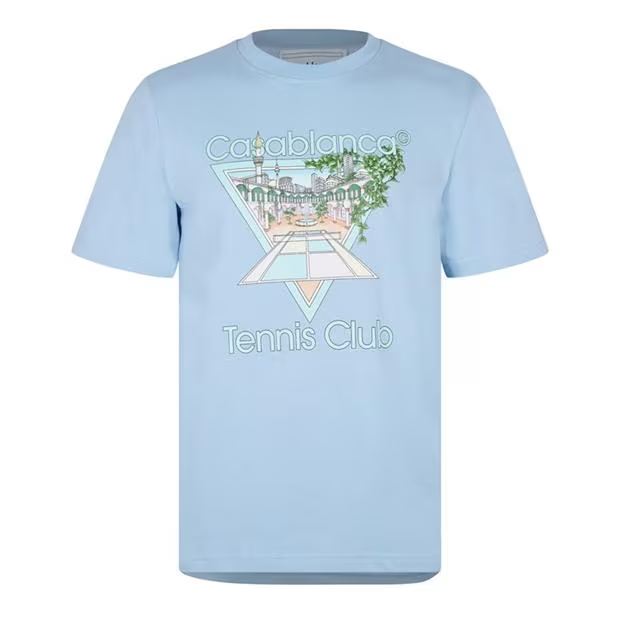 Casablanca New Tennis T Shirt Pastel Blue Casablanca