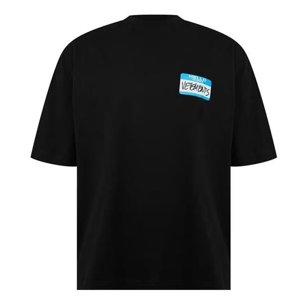 Vetements Vete Name T Shirt Black Vetements