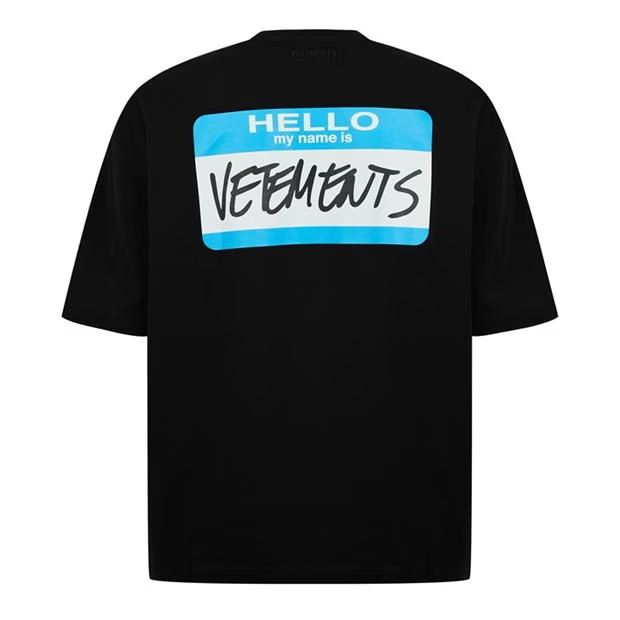 Vetements Vete Name T Shirt Black Vetements