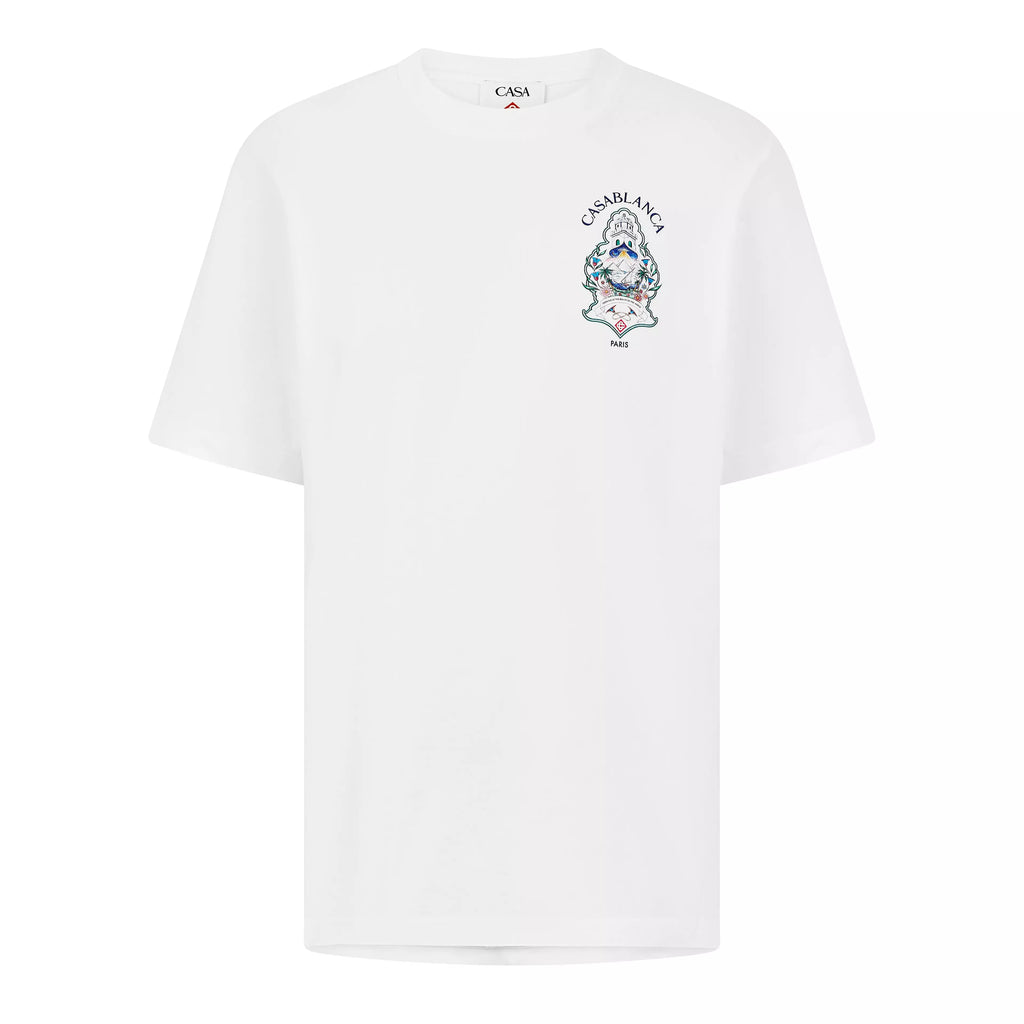 CASABLANCA CASA HOTEL EMBLEM T-Shirt White