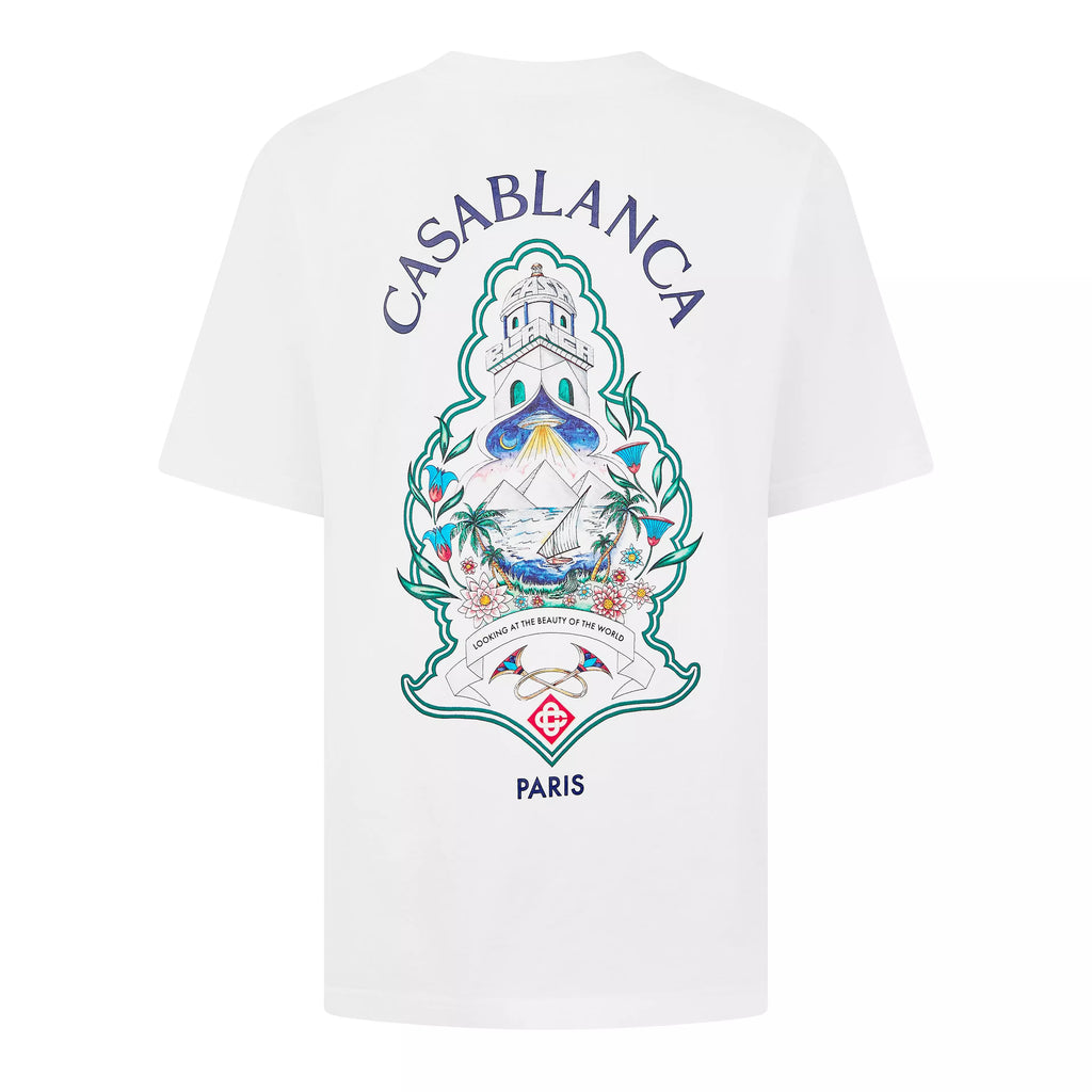 CASABLANCA CASA HOTEL EMBLEM T-Shirt White