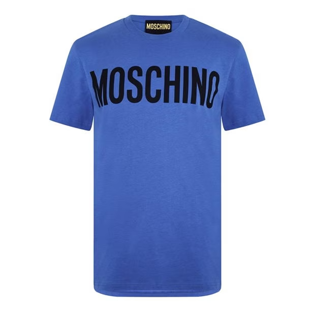 Moschino Logo T Shirt Blue Moschino