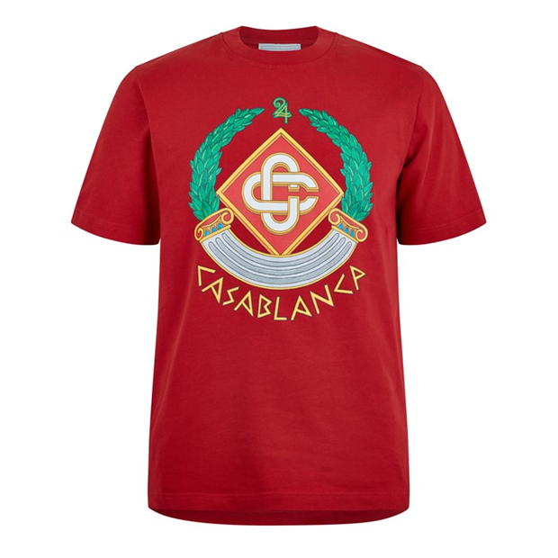 Casablanca Casa Crest T Shirt Red Casablanca