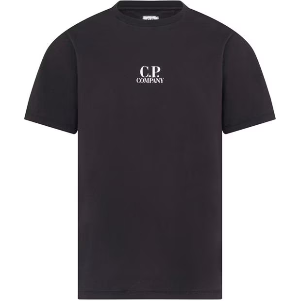 CP Company Print Logo T Shirt Black