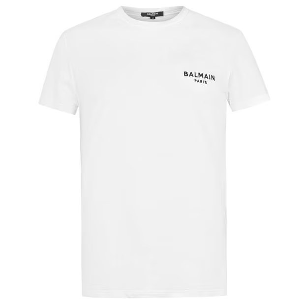 Balmain Chest Logo T-Shirt White Balmain