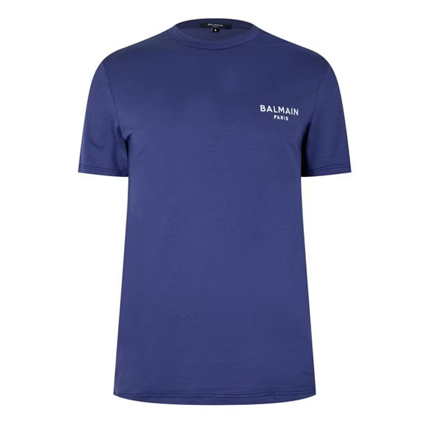 Balmain Chest Logo T-Shirt Blue