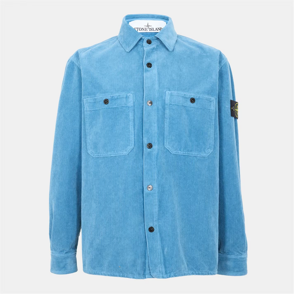 Stone Island Cord Overshirt Blue