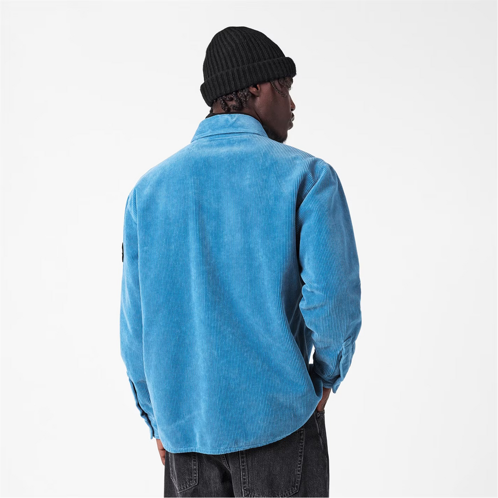 Stone Island Cord Overshirt Blue