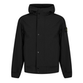 Stone Island Hooded Soft Shell Jacket Black