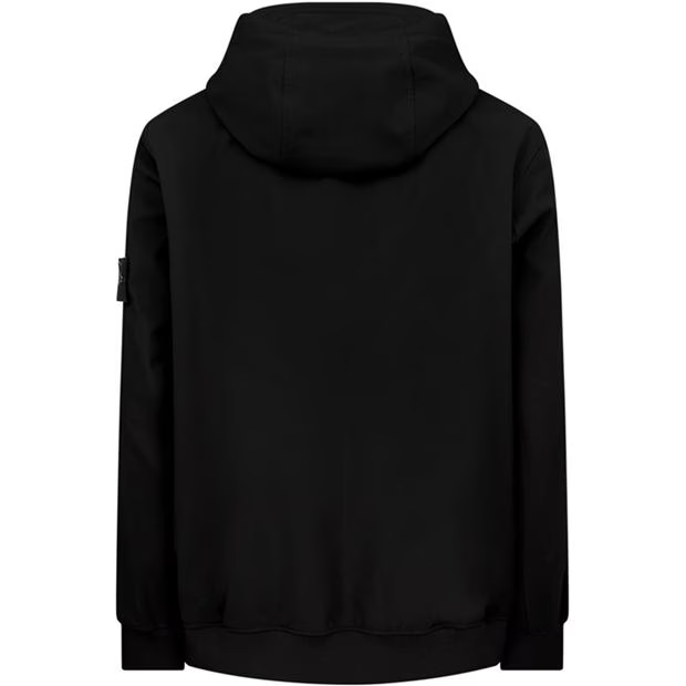 Stone Island Hooded Soft Shell Jacket Black