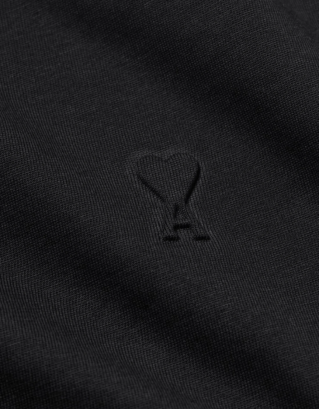 Ami Paris Embossed Logo T Shirt Black
