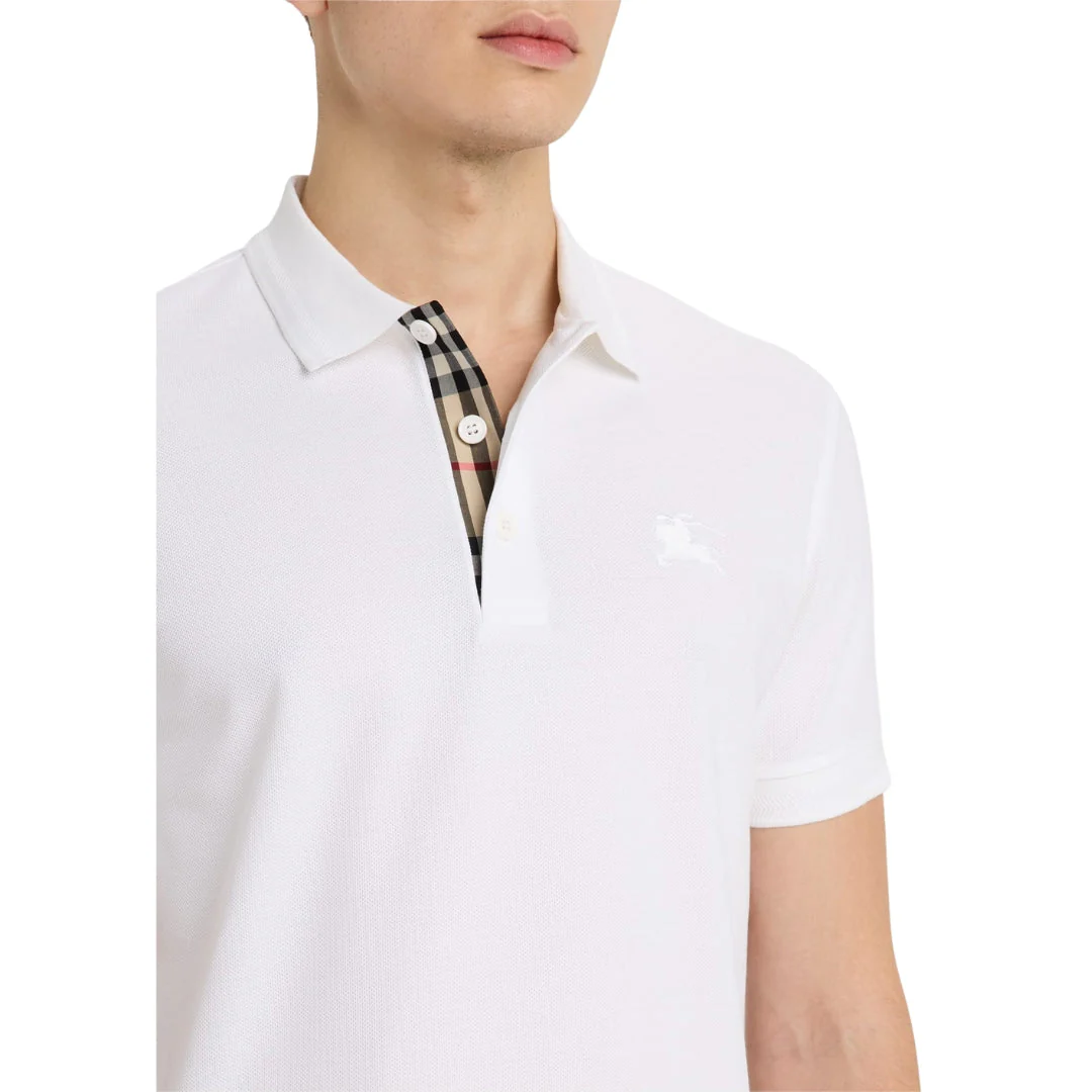 Burberry Fawn Logo Polo White