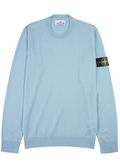 Stone Island Knit Logo Jumper Cielo Stone Island