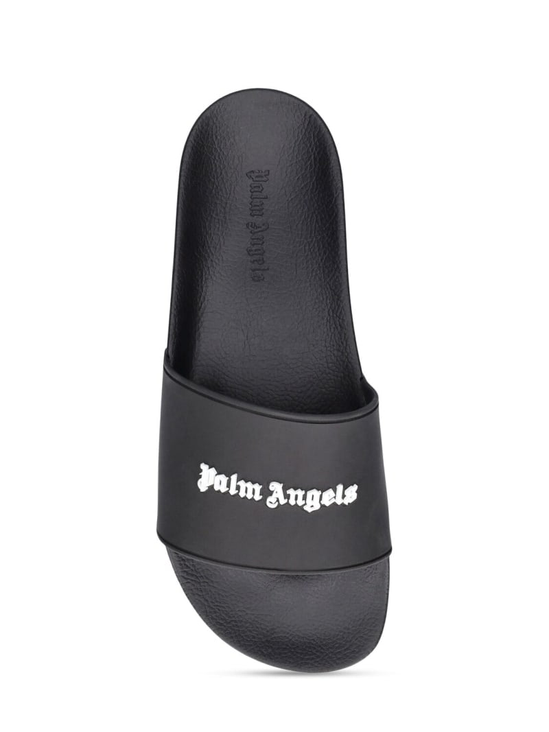 Palm Angels Monogram Sliders Black Palm Angels